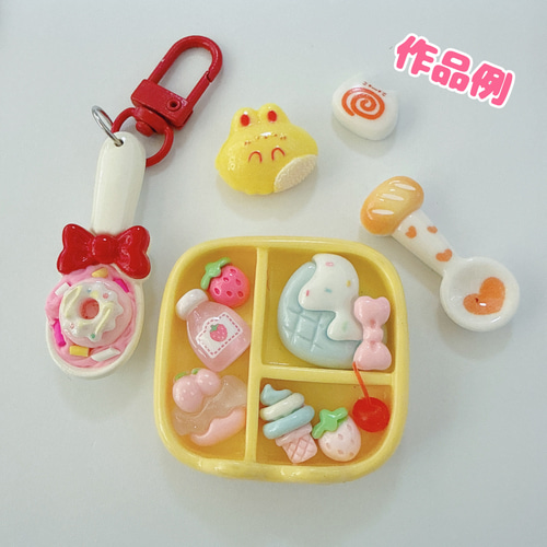C167）2個 とろりんいちごスイーツ ケーキ うさぎ りぼん とろーり