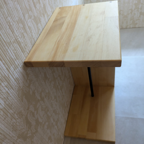 木製 サイドテーブル コの字 パイン アイアン サイドテーブル yotuba