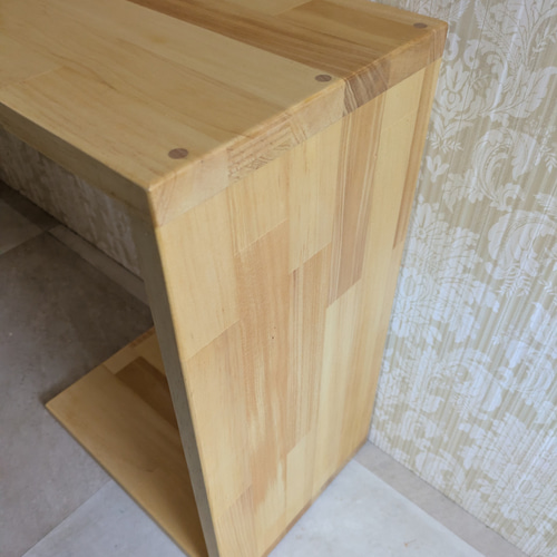 木製 サイドテーブル コの字 パイン アイアン サイドテーブル yotuba