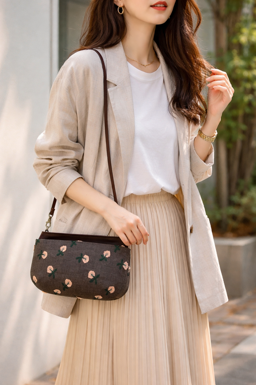 ⚮̈ミナペルホネン　skip ドラポケショルダー 11,466円