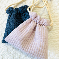 nubi 選べる ミニ巾着　H15W15 刺繍　ヌビ巾着　ミニポーチ　大人可愛い　小物入れ　大人可愛い 3枚目の画像