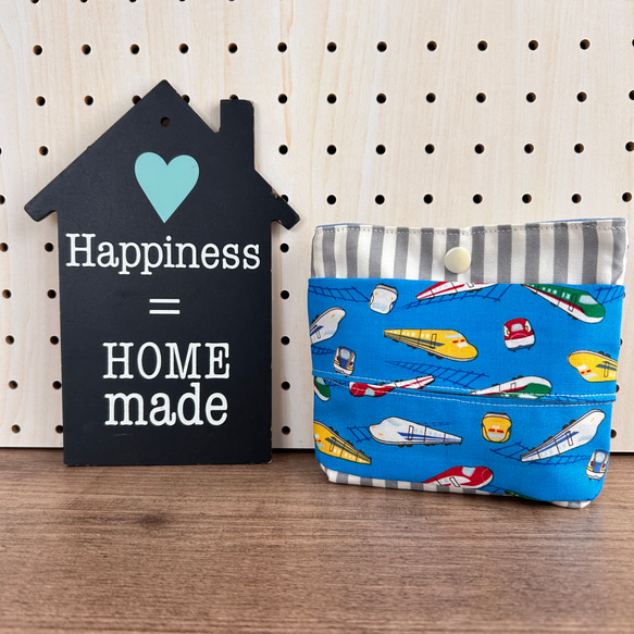 【オーダー品】　お寿司柄　移動ポケット 名入れ】 移動ポケット クリップ ポケット 付けポケット 名入れ ギフト