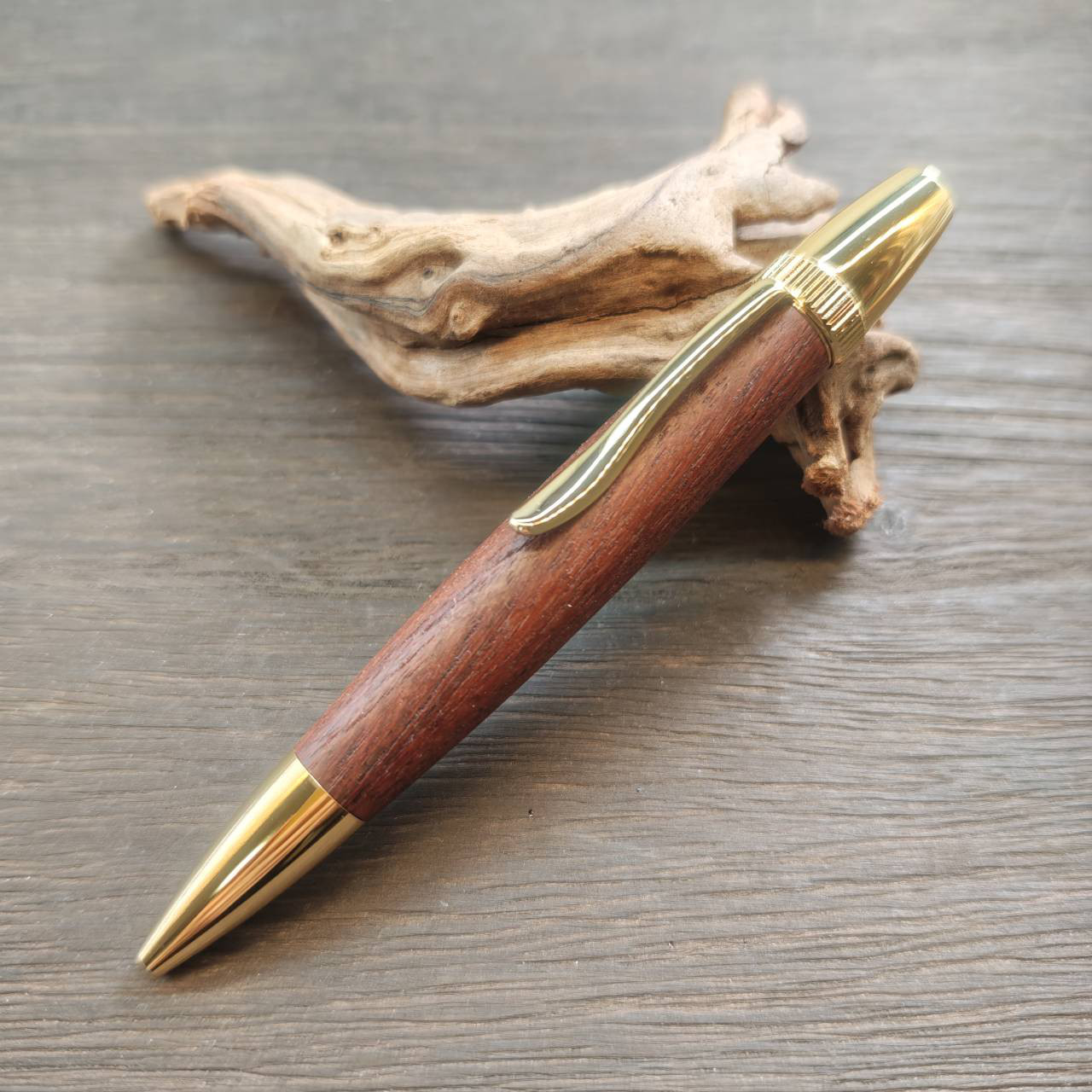 ツイスト式木軸ボールペン/パリサンダ/ゴールド/No.2601031