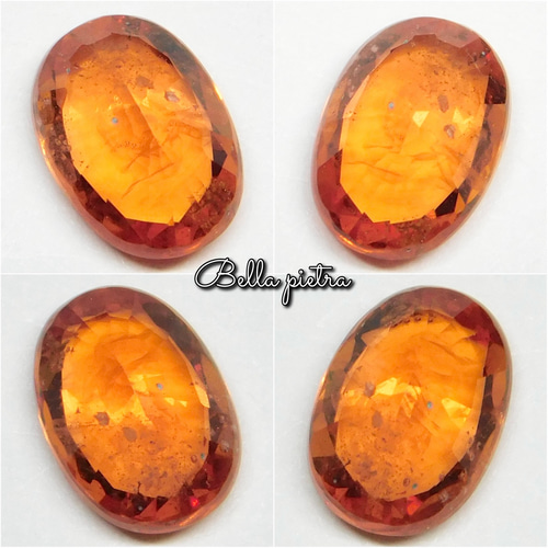 0.83ct☆天然オレンジサファイア マダガスカル産 コランダム オーバル