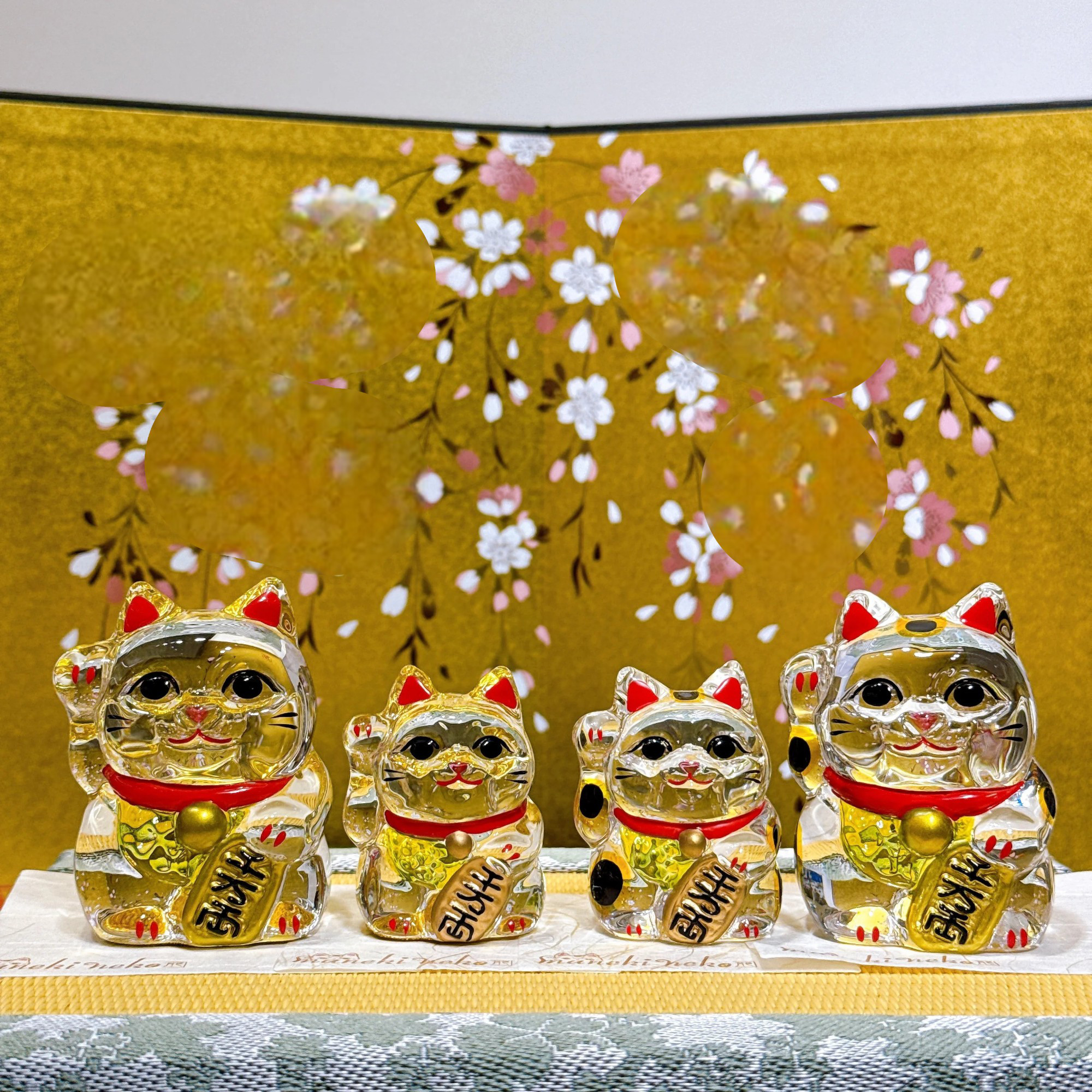 【日本龍虎工房】日本のガラス製招き猫