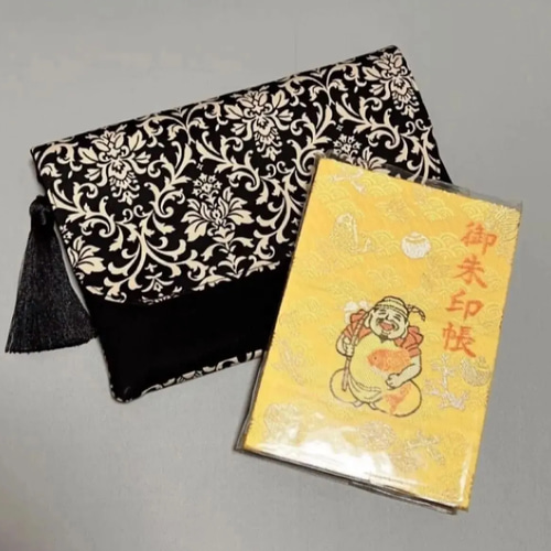 フリンジ付き御朱印帳ケース、数珠入れケースセット ポーチ me select