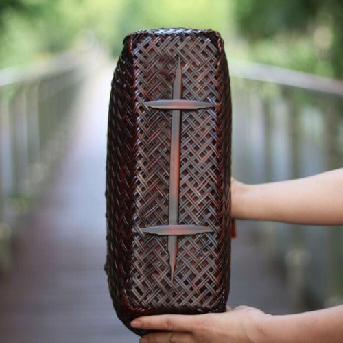 大容量収納かご おしゃれ竹籠 編み 収納箱 小物入れ 茶道＊お菓子入れ