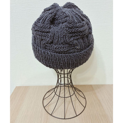 【ご注文いただいてからのお届け】4本ラインのニット帽 2枚目の画像