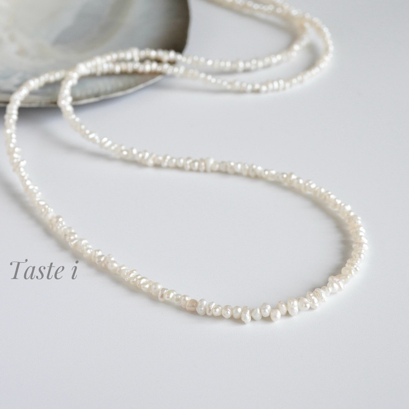 【大人テイスト】アコヤケシパールのロングネックレス　シルバー925〔20237〕