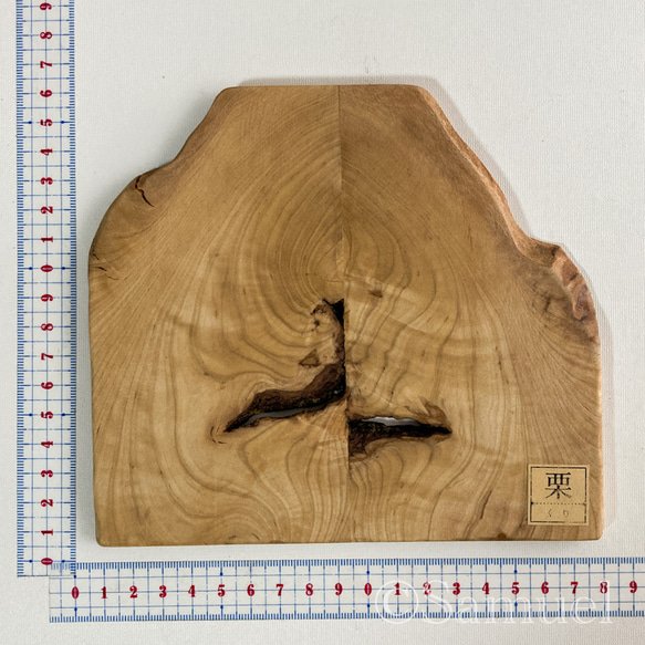 ▦きのかたち：色とりどりの不揃いコースター／M「栗、山桑、桐」│wood coaster usual 2枚目の画像