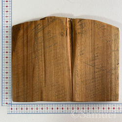 ▦きのかたち：色とりどりの不揃いコースター／M「Teak、樟（杢入）」│wood coaster unusual 14枚目の画像