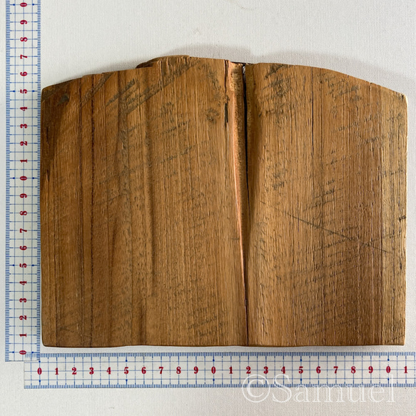 ▦きのかたち：色とりどりの不揃いコースター／M「Teak、樟（杢入）」│wood coaster unusual 14枚目の画像