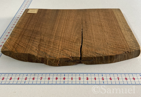 ▦きのかたち：色とりどりの不揃いコースター／M「Teak、樟（杢入）」│wood coaster unusual 13枚目の画像