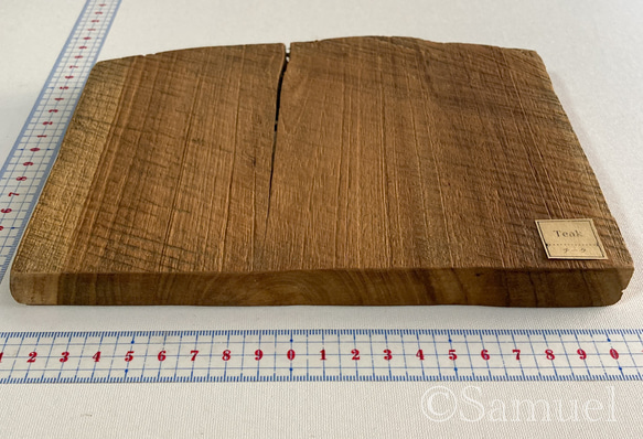 ▦きのかたち：色とりどりの不揃いコースター／M「Teak、樟（杢入）」│wood coaster unusual 12枚目の画像