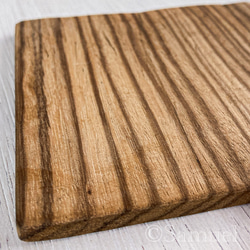 ▦きのかたち：色とりどりの不揃いコースター／セットⅠ「疾走る縞馬ゼブラウッド×4」│coaster Zebrawood 10枚目の画像