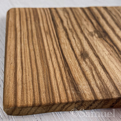 ▦きのかたち：色とりどりの不揃いコースター／セットⅠ「疾走る縞馬ゼブラウッド×4」│coaster Zebrawood 11枚目の画像