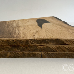 ▦きのかたち：色とりどりの不揃いコースター／セットⅡ「黒柿terzetto」│coaster Wood 14枚目の画像