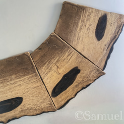 ▦きのかたち：色とりどりの不揃いコースター／セットⅡ「黒柿terzetto」│coaster Wood 18枚目の画像