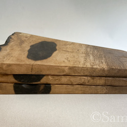 ▦きのかたち：色とりどりの不揃いコースター／セットⅡ「黒柿terzetto」│coaster Wood 13枚目の画像