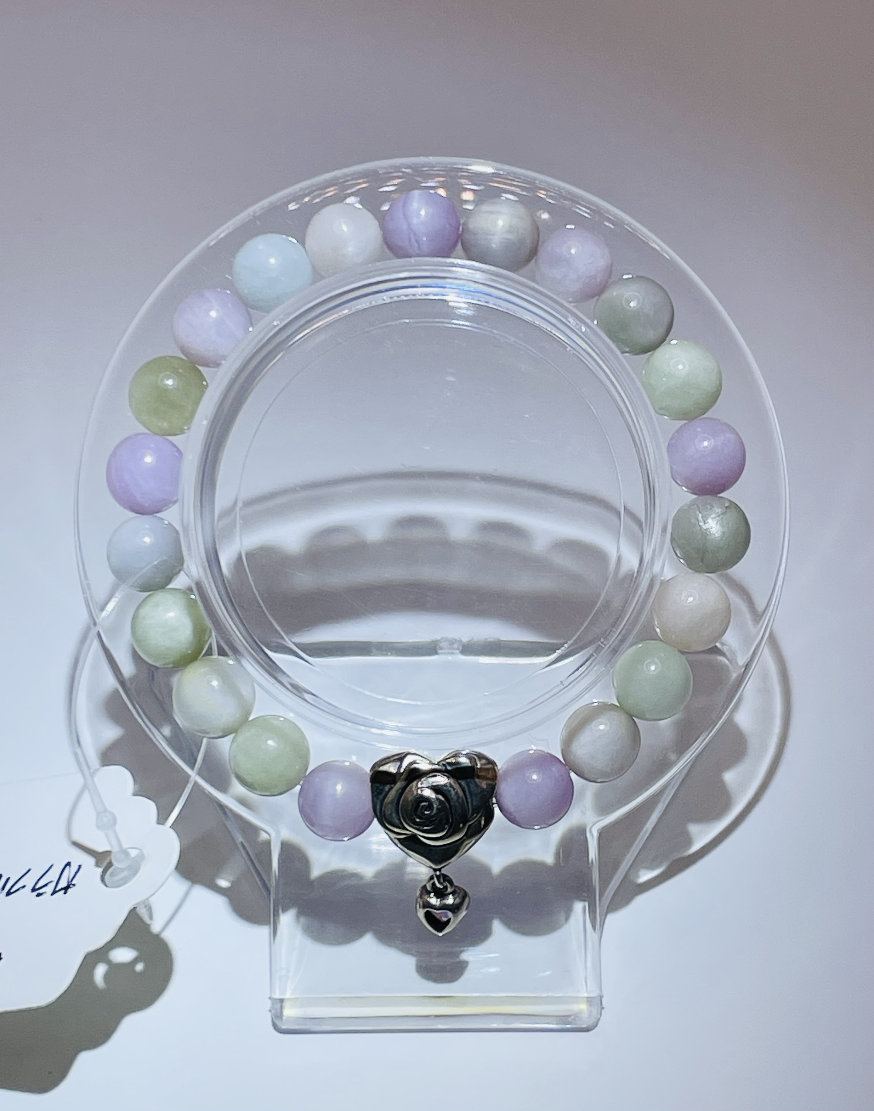 【クンツァイト/ブレスレット】内径約15cm 浄化済み No,419