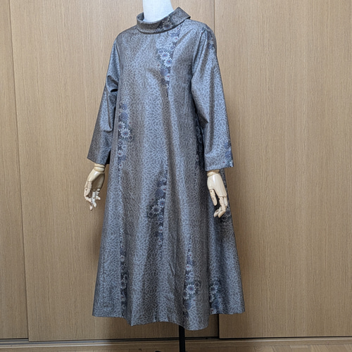 SOLD 着物リメイク ワンピース 大島紬 M〜L ワンピース さらあお 通販