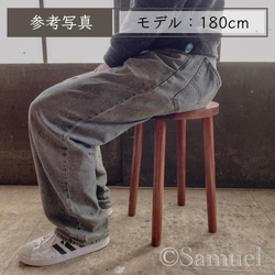 ◈家具のかたち：何の変哲もない家具「私に☺︎な丸椅子／ゼブラウッド ZebraWood」│Roundchair 銘木稀少 15枚目の画像