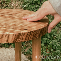 ◈家具のかたち：何の変哲もない家具「私に☺︎な丸椅子／ゼブラウッド ZebraWood」│Roundchair 銘木稀少 12枚目の画像