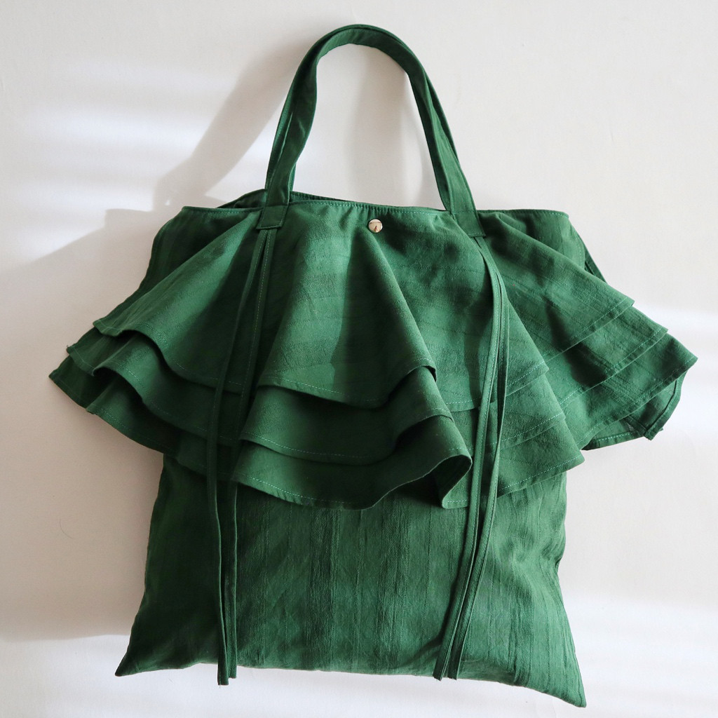 big frills bag (green)