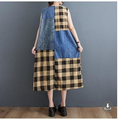 大きいサイズ レディース ワンピース　ノースリーブ　デニム　春夏 秋 新品