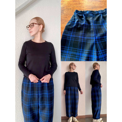 即納・限定】リネンウールの短めもんぺ レッド ロングパンツ nuuMonpe