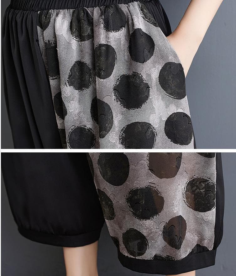 大きいサイズ レディース セットアップ　パンツ　春夏 秋 新品 半袖　トップス