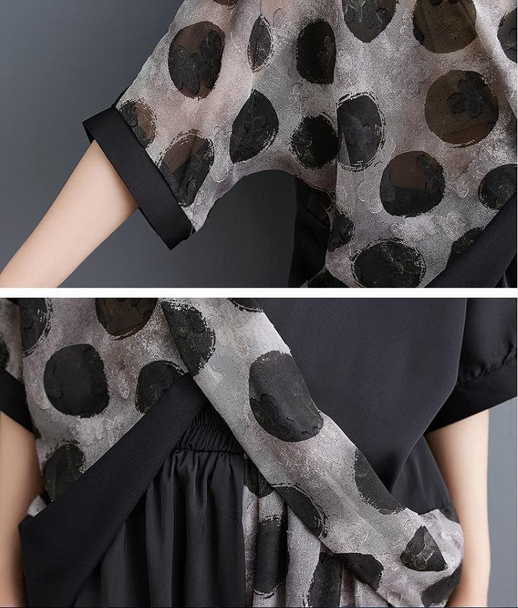 大きいサイズ レディース セットアップ　パンツ　春夏 秋 新品 半袖　トップス