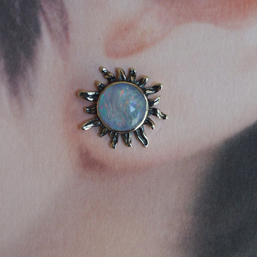 オーストラリアンオパールトリプレット7 S925アンティークシルバー