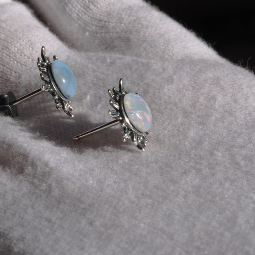 オーストラリアンオパールトリプレット7 S925アンティークシルバー