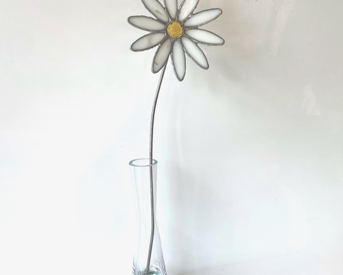 ガラスのお花オブジェ｜枯れない一輪花 デイジー インテリア 誕生日