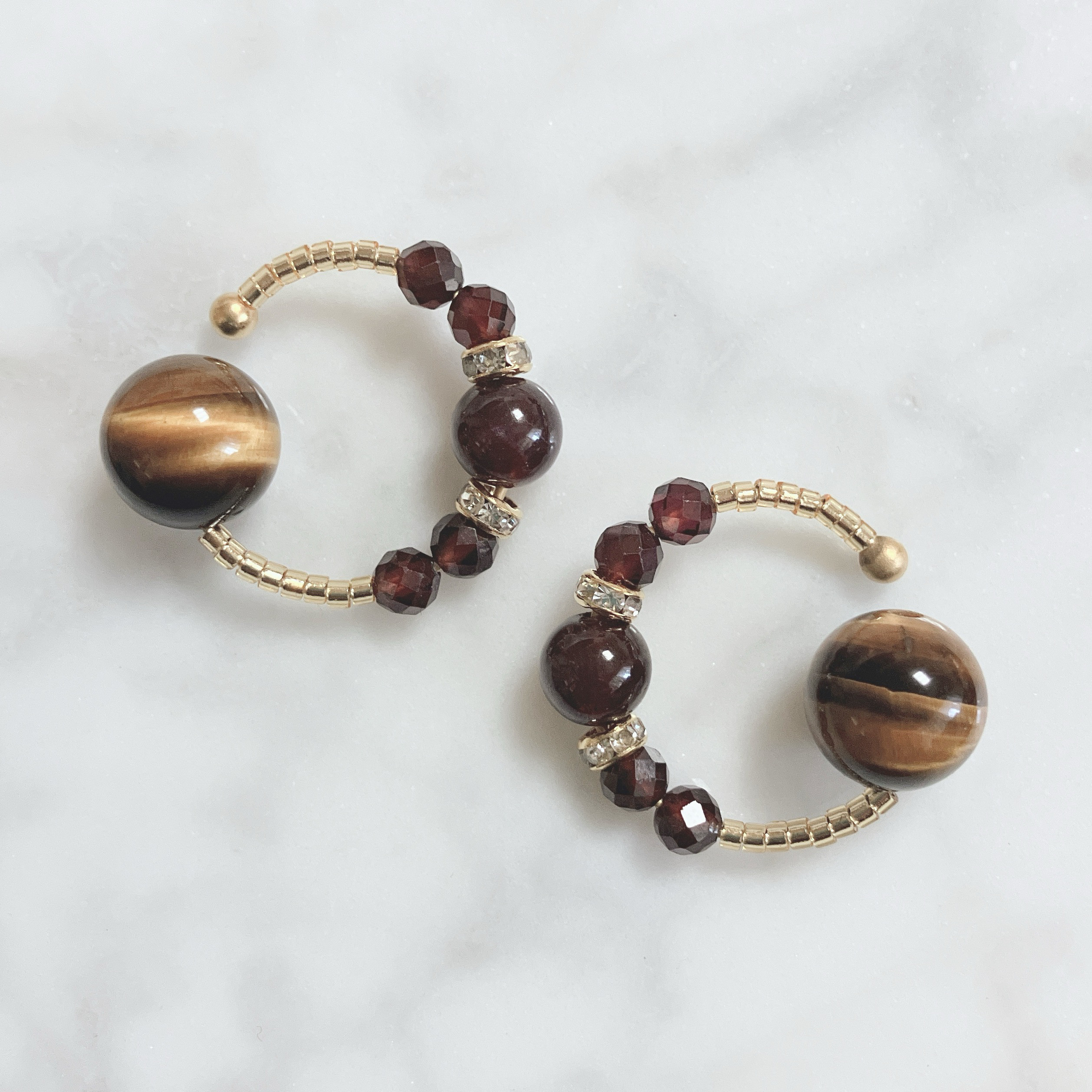 【さとう式公式カフ】1月の誕生石・ガーネットのビューティーカフ（さとう式イヤーカフ）