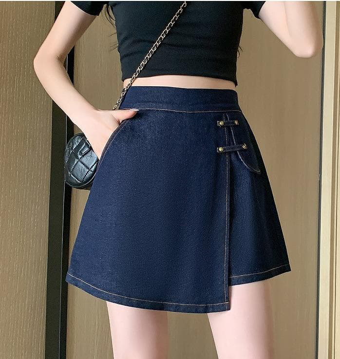 大きいサイズ レディース デニム　ショートパンツ　春夏 秋 新品 キュロット