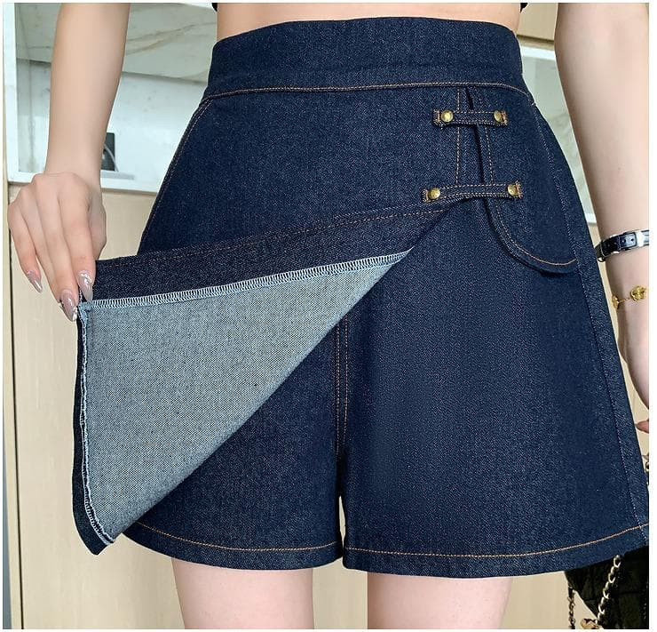 大きいサイズ レディース デニム　ショートパンツ　春夏 秋 新品 キュロット