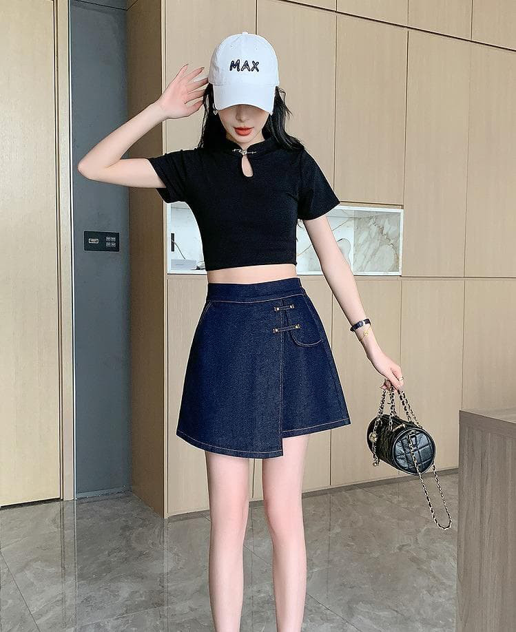 大きいサイズ レディース デニム　ショートパンツ　春夏 秋 新品 キュロット