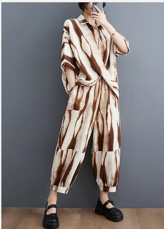 大きいサイズ レディース セットアップ　パンツ　トップス　春夏 秋 新品 半袖