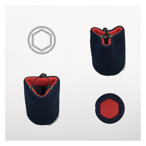 ヘキサゴンサコッシュ『CA-006』ネイビー・レッド サコッシュ CATAC