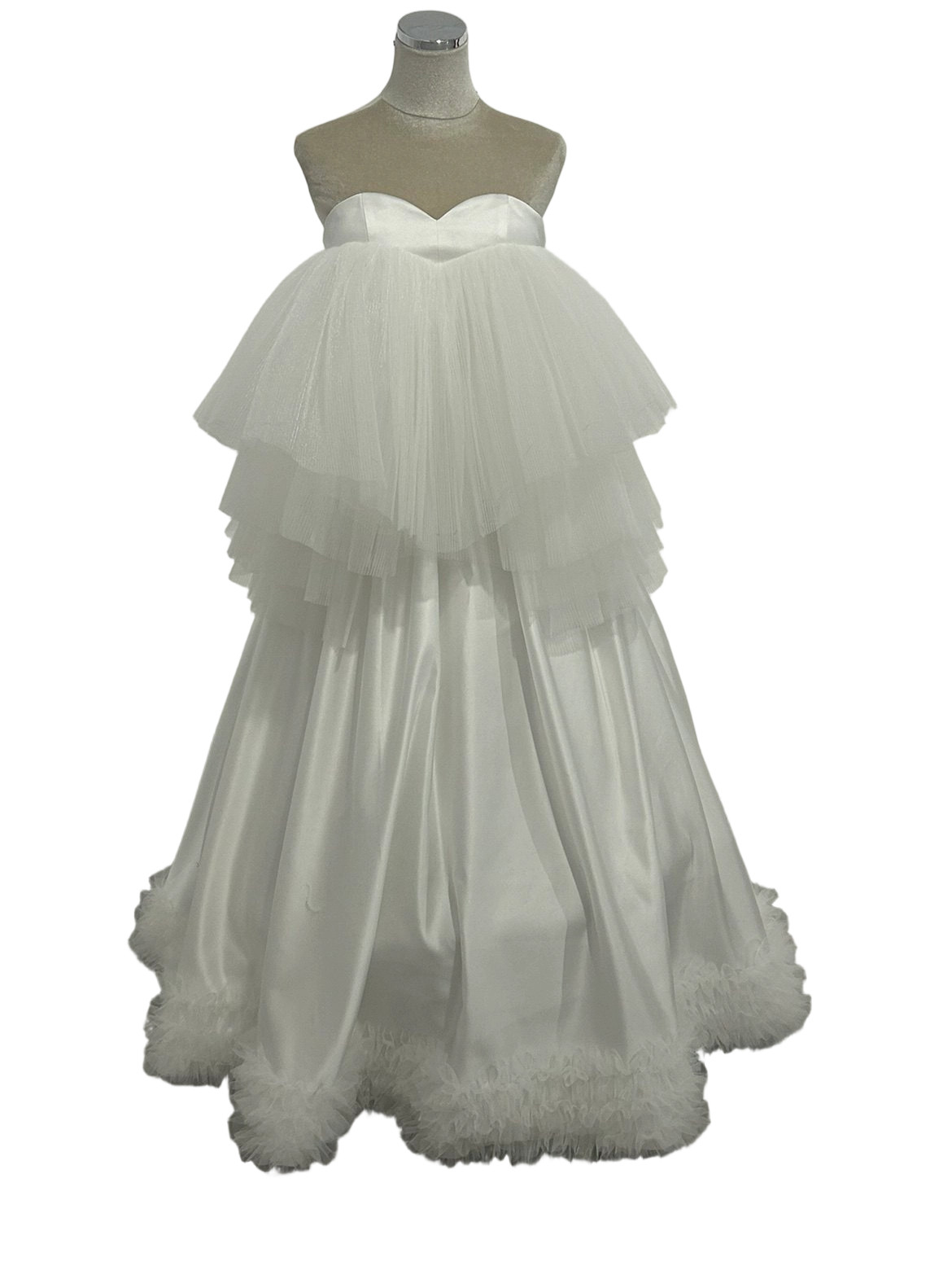 ウェディングドレス 前撮り ビスチェドレス ファスナー 抜群におしゃれ度が際立つ プリーツドレス