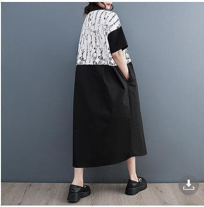 大きいサイズ レディース ワンピース　ロング　春夏 秋 新品 半袖