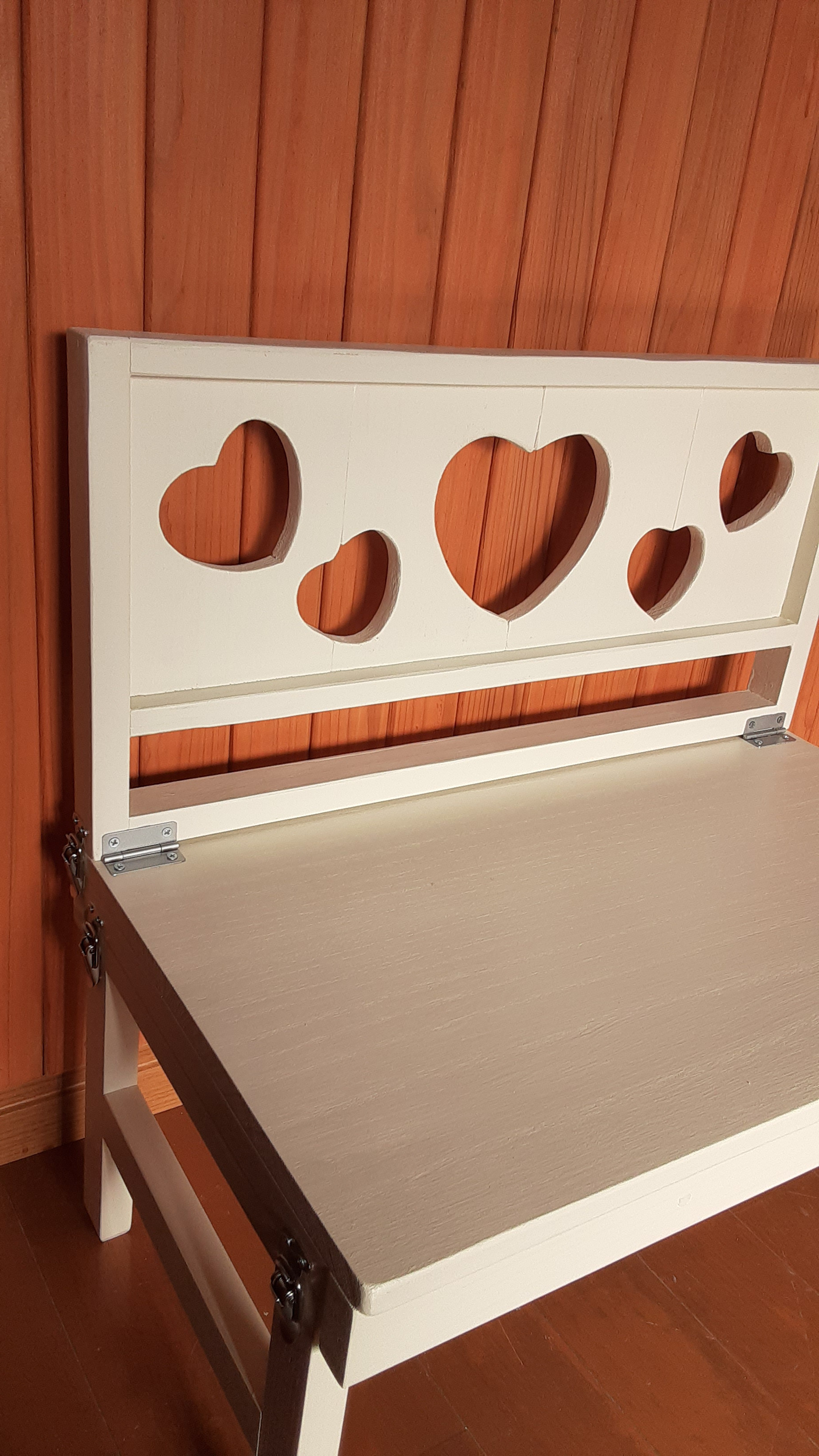 わんちゃんベンチハート　組み立て式　横幅　50㎝