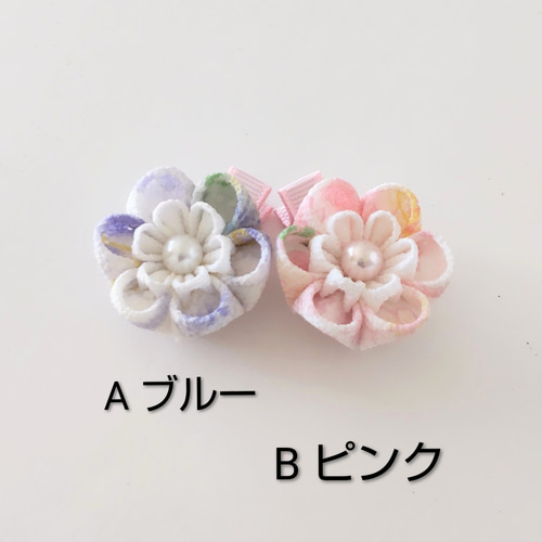 つまみ細工 髪飾り レース下がりなし＊お食い初め/七五三/ひな祭り