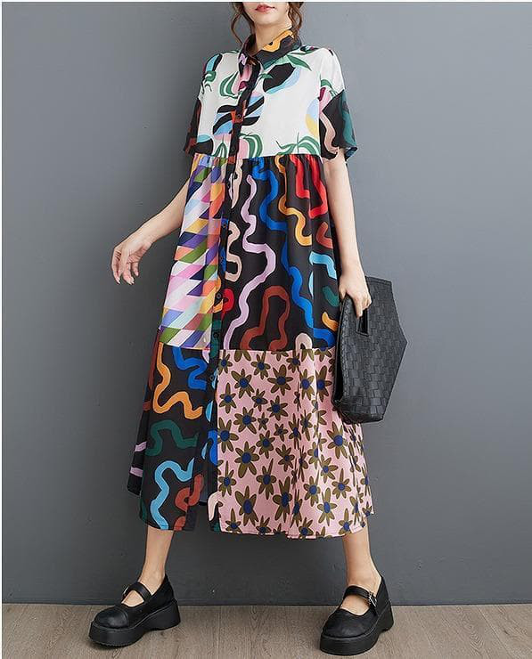 大きいサイズ レディース シャツ　ワンピース　春夏 秋 新品 半袖