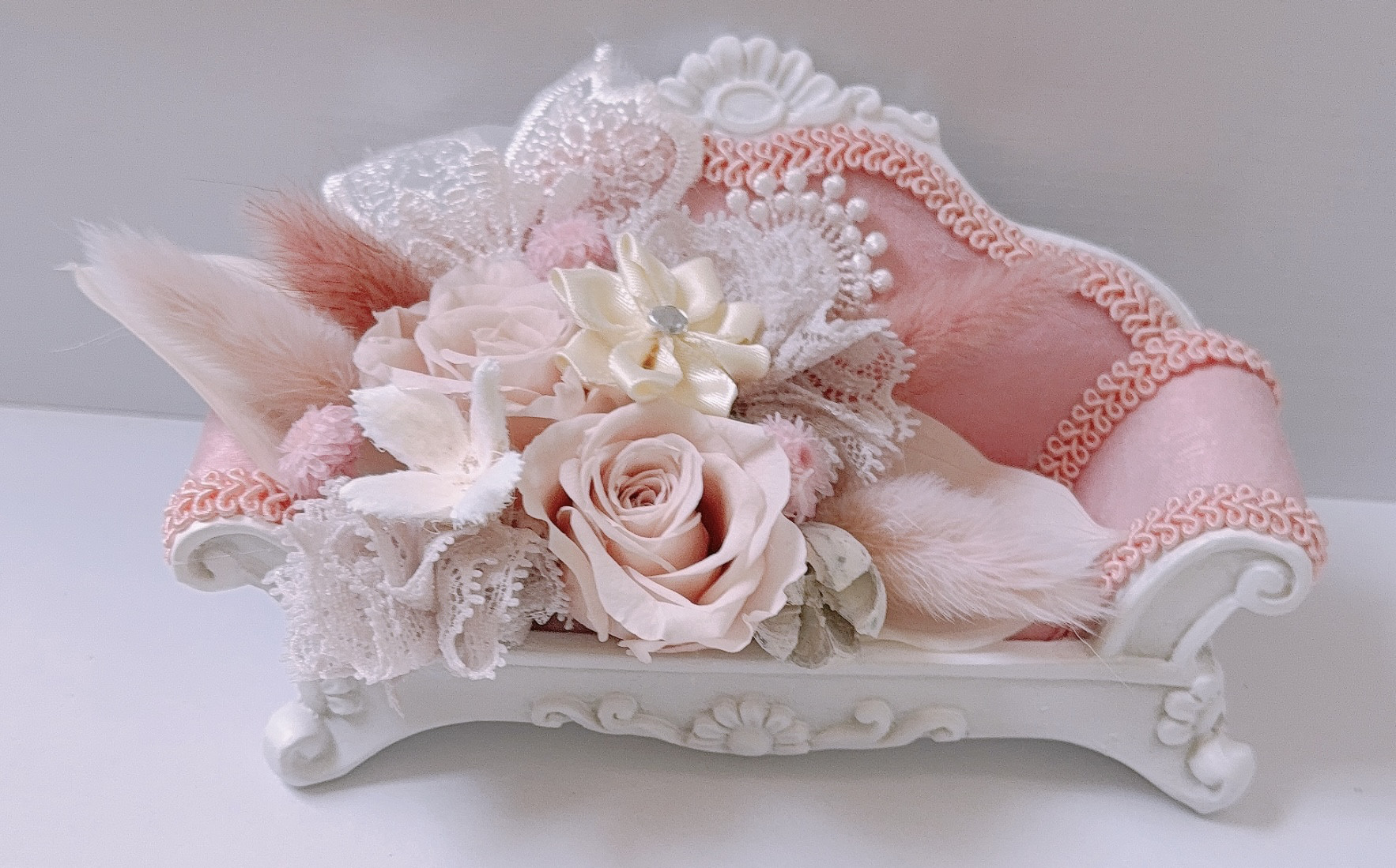 ❤️SALE❤️shabbyクラシックソファーアレンジ(ピンク)