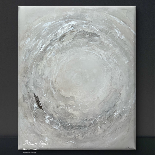 月光 -Gekkou-】 大きめ/和風/禅/絵画/アート/抽象画/ニュアンス