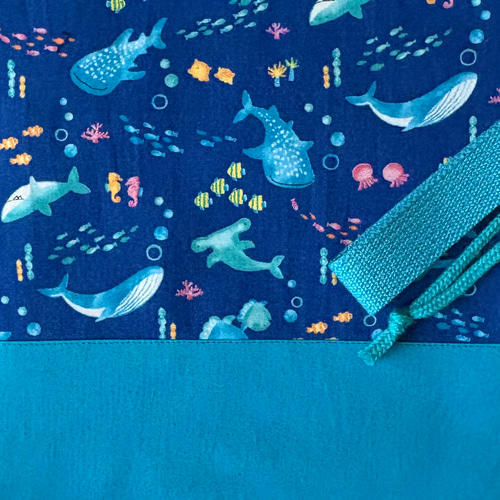 水族館 レッスンバッグ上履き袋 巾着袋 入園・入学グッズ 【送料無料