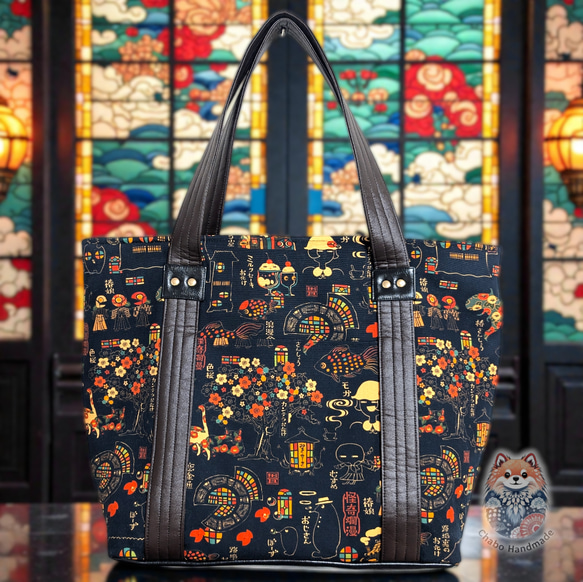 レトロモダン 昭和 大正 和風 妖怪 トートバッグ大きめ トートバッグ